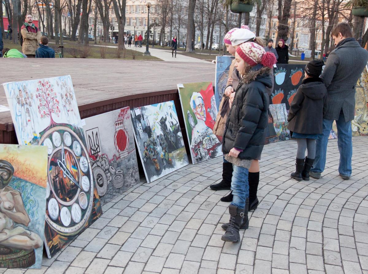 Пленер у парку Шевченка, 9 березня 2014. Фото Костянитина Красноступа